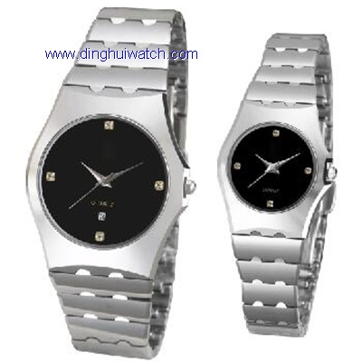 Alloy case steel band watch lover watch Alloy case steel band watch lover watch