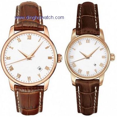 Gold case watch lover watch with calendar Gold case watch lover watch with calendar