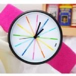 Quartz watch simple design leather watch