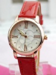 Fashion lady watch with IPG plating and leather strap