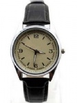 Leather watch with PU strap