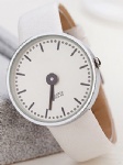 Leather watch with PU strap