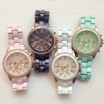 Fashion ceramic watch with stone