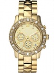 Fashion diamond watch with steel band