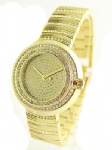 Fashion diamond watch with steel band