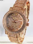Fashion diamond watch with steel band