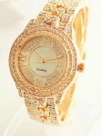 Fashion diamond watch with steel band