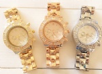 Fashion diamond watch with steel band