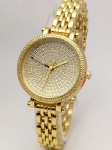 Fashion diamond watch with steel band