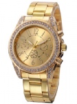 Fashion diamond watch with steel band