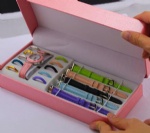 Fashion watch set leather watch with rotating bezel