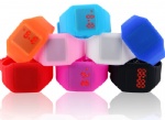 Fashion digital watch with silicone strap