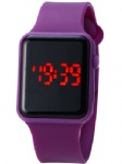 Digital watch with silicone strap